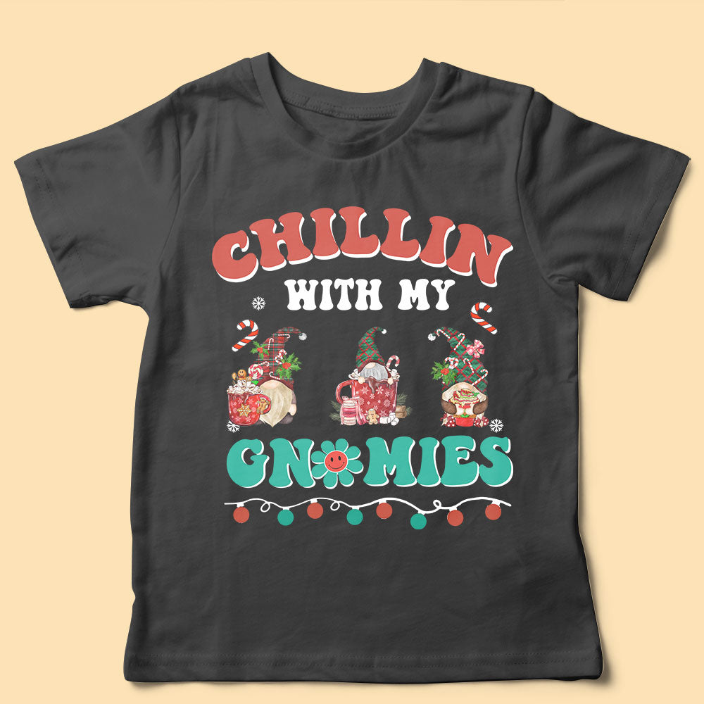 Chillin With My Gnomies Personalised Christmas T Shirts