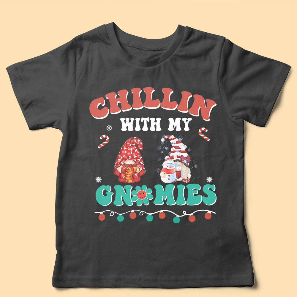 Chillin With My Gnomies Personalised Christmas T Shirts