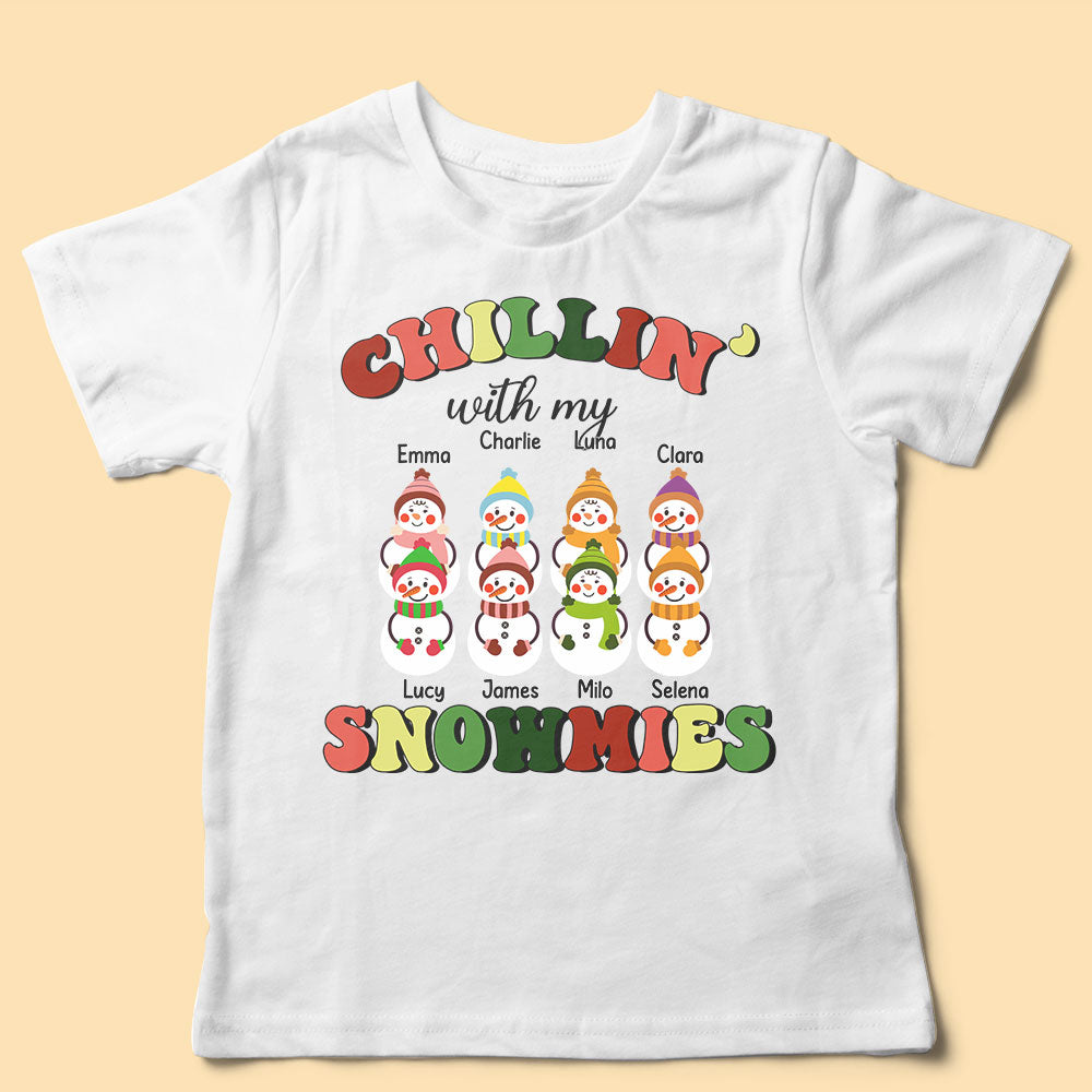 Chillin With My Snowmies Custom Christmas Shirts