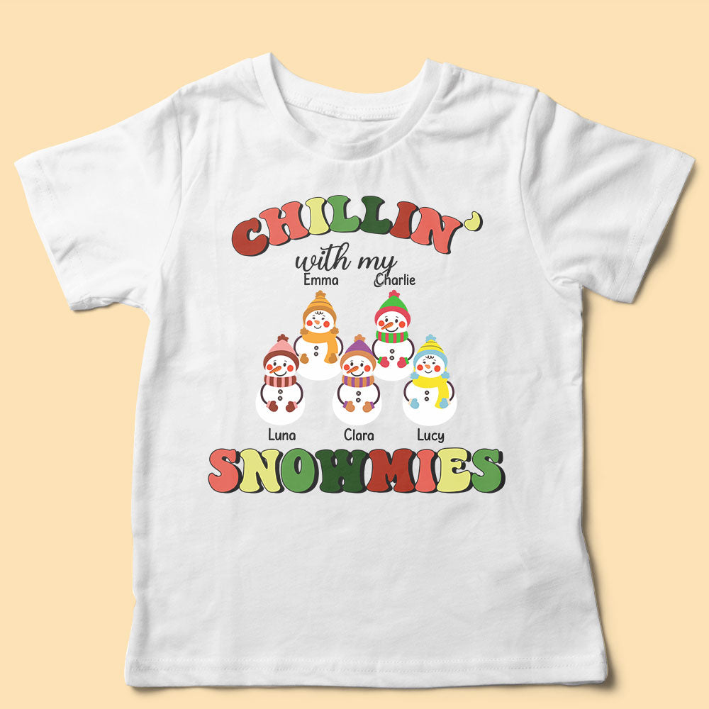 Chillin With My Snowmies Custom Christmas Shirts