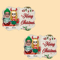 Christmas Gifts For Couples - Personalized Custom Medallion Aluminum Ornament