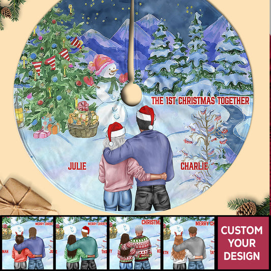 Christmas Together Personalized Christmas Tree Skirt For Couples