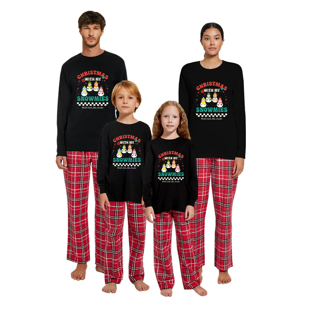 Christmas With My Snowmies Personalized Matching Family Christmas Pajamas