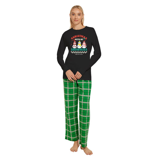 Christmas With My Snowmies Personalized Matching Family Christmas Pajamas