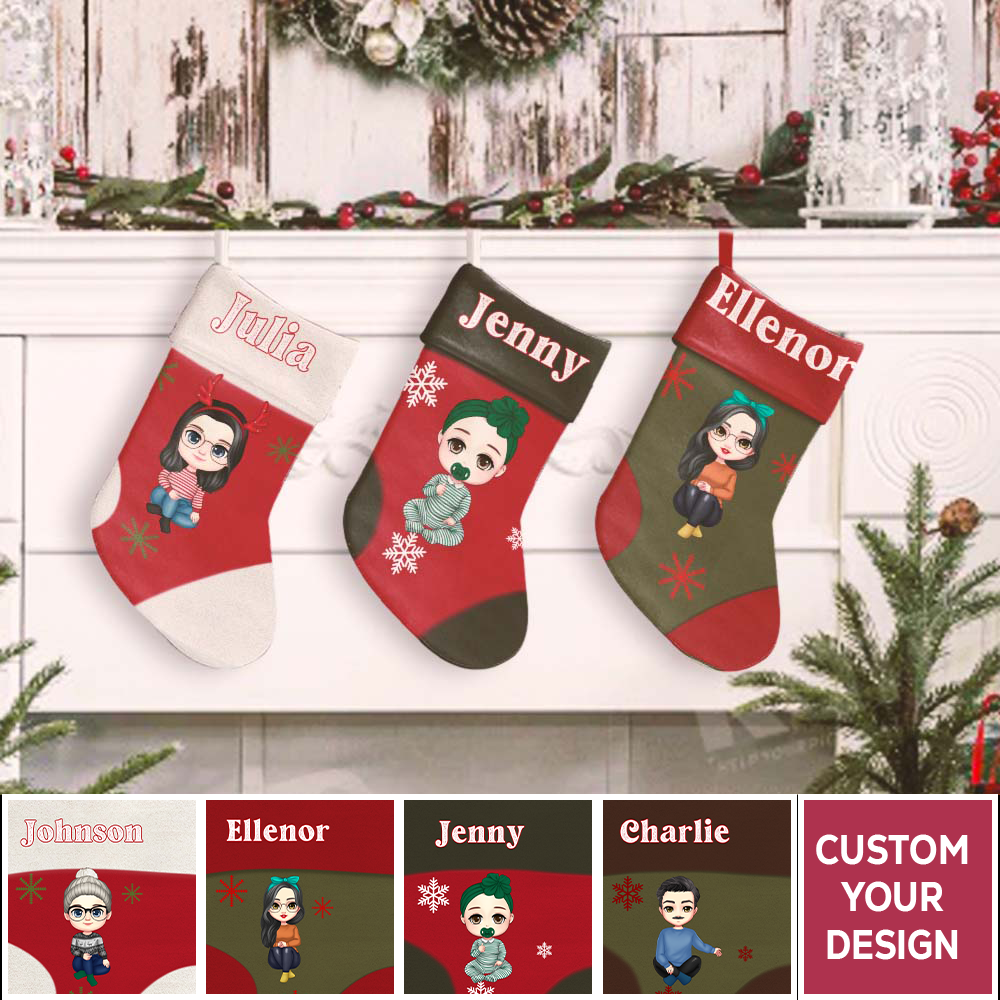 Classic Personalized Christmas Stocking For Family Members