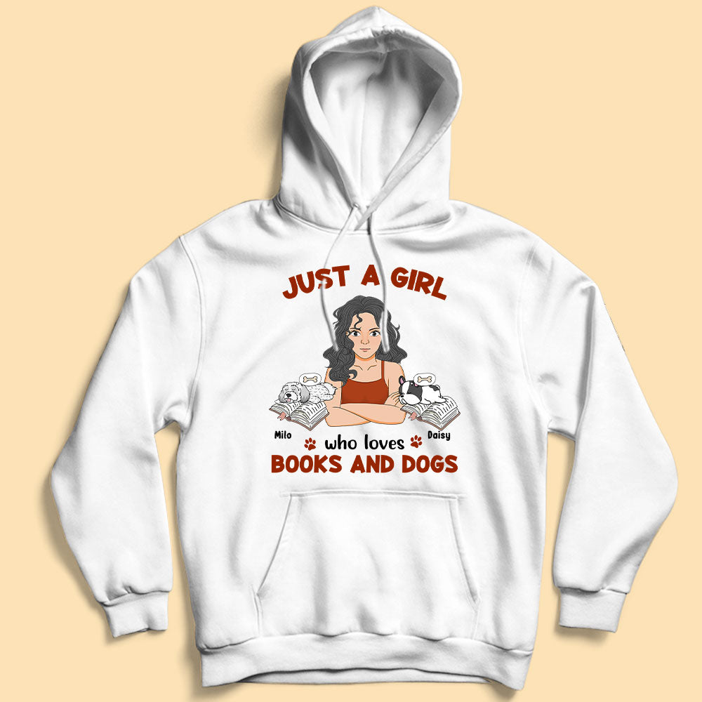 Custom Dog Shirts Just A Girl Who Loves Books And Dogs