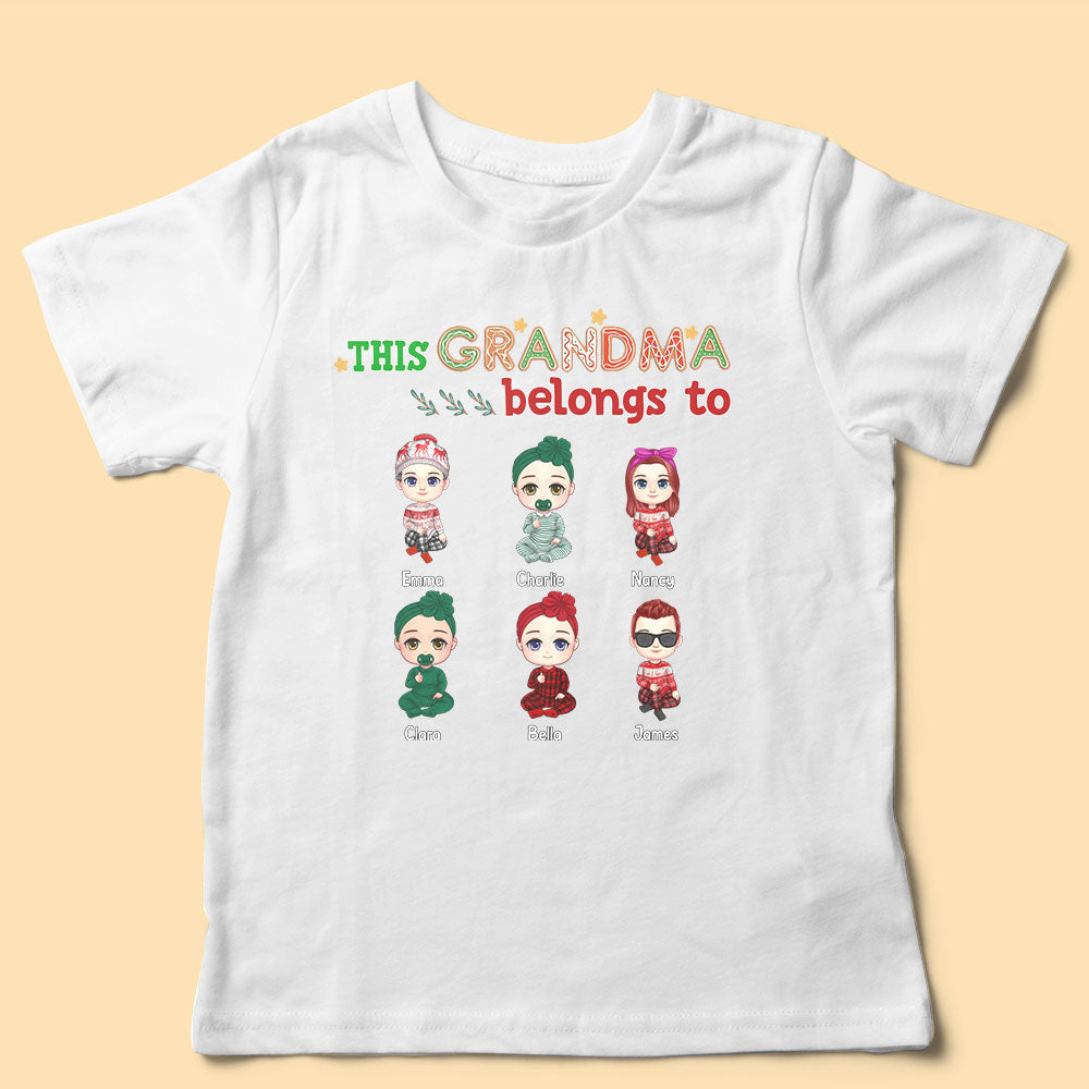 Custom Christmas Shirt This Grandma Belongs To