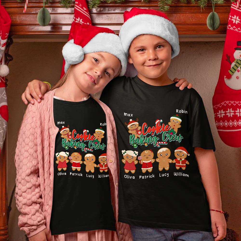 Custom Christmas Shirts For Family Cookie Baking Crew