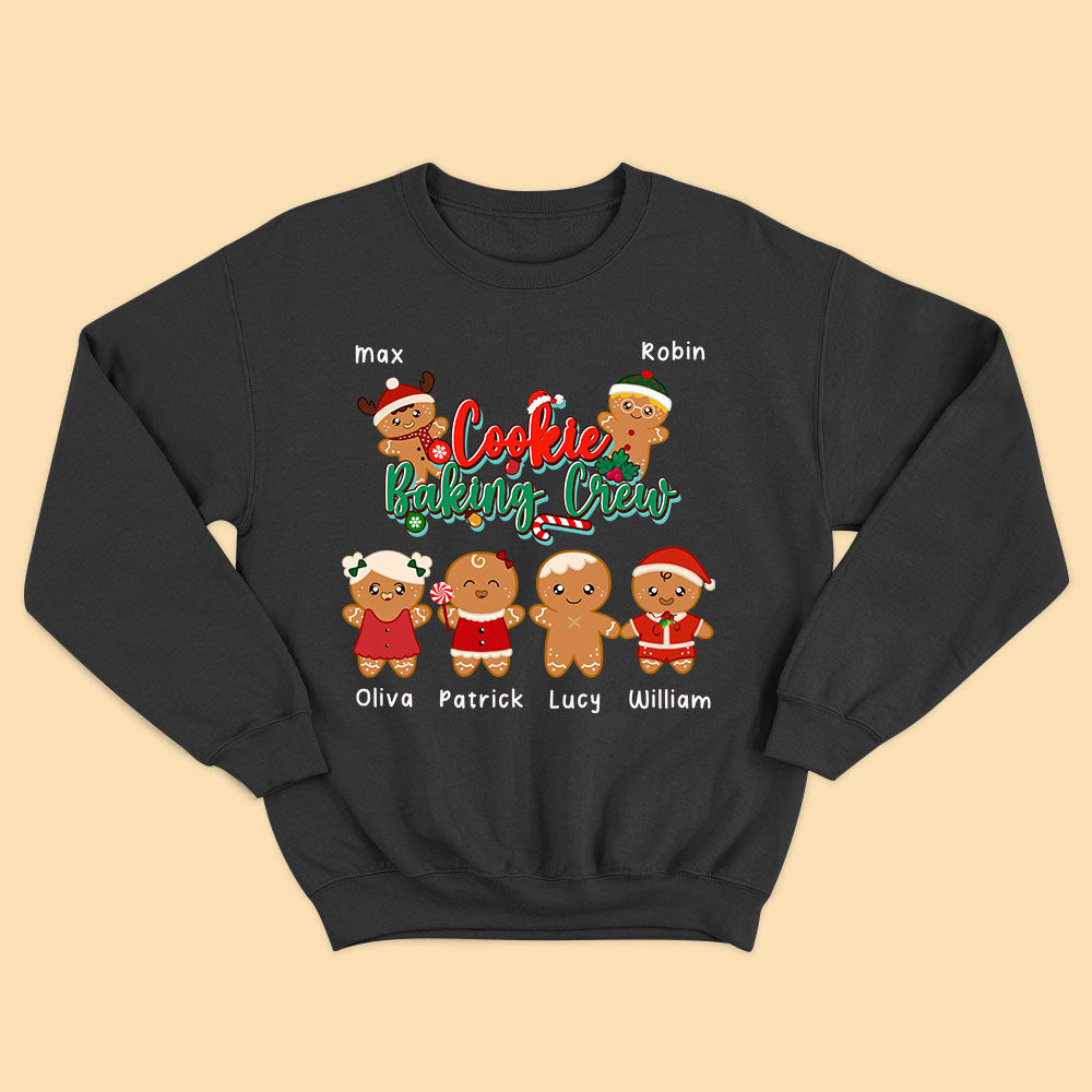 Custom Christmas Shirts For Family Cookie Baking Crew