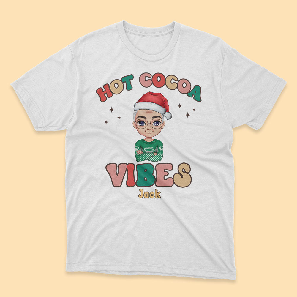 Custom Christmas Shirts For Family Hot Cocoa Vibes