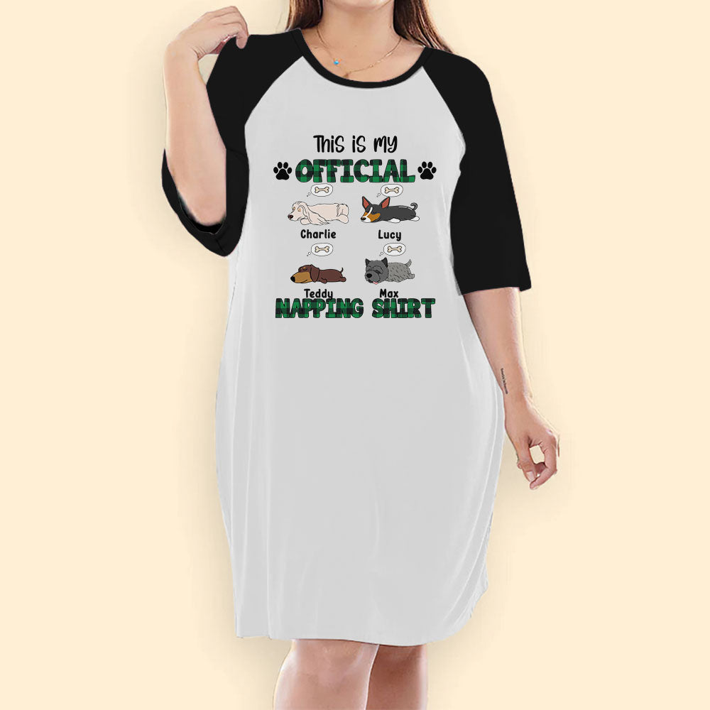 Custom Dog Night Gown For Women This Is My Official Napping Shirt