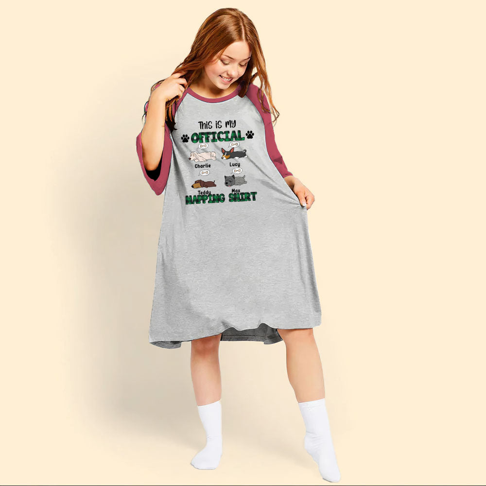 Custom Dog Night Gown For Women This Is My Official Napping Shirt