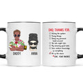 Dad Thanks For Father's Day Personalized Mug