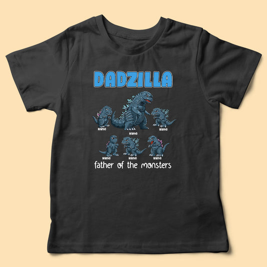 Dadzilla Father Of Monsters Personalized Fathers Day Shirts