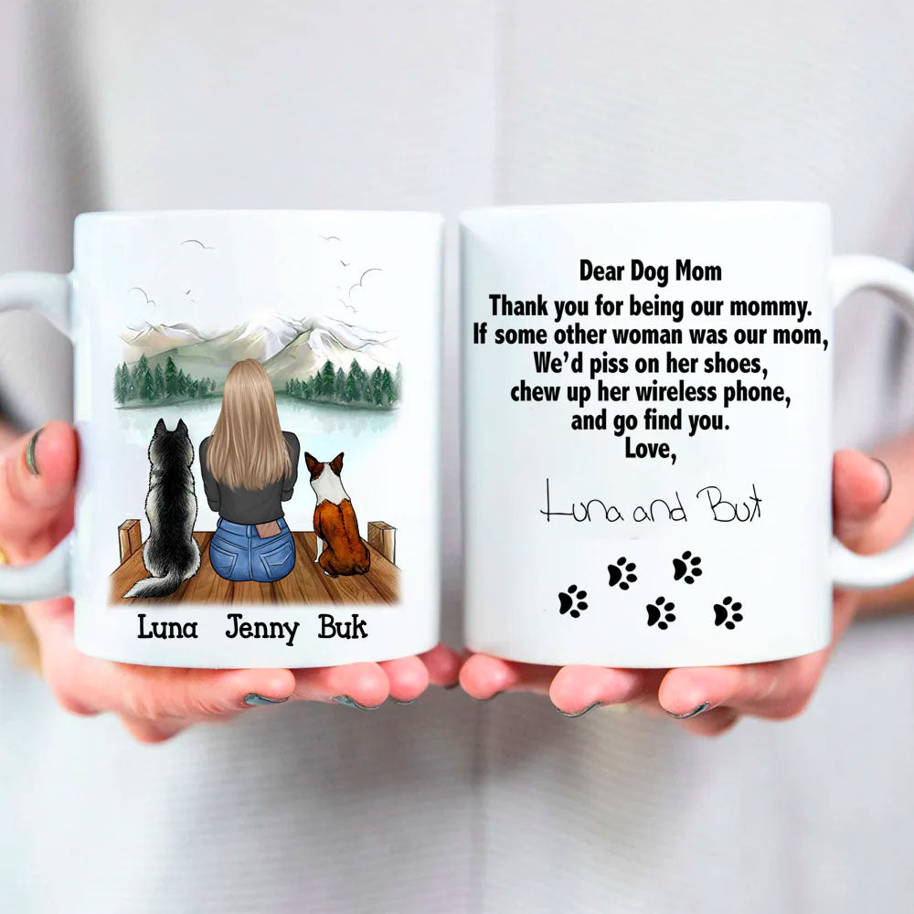 Dear Dog Dad, Thank You For Being My Daddy Personalised Dog Dad Mug