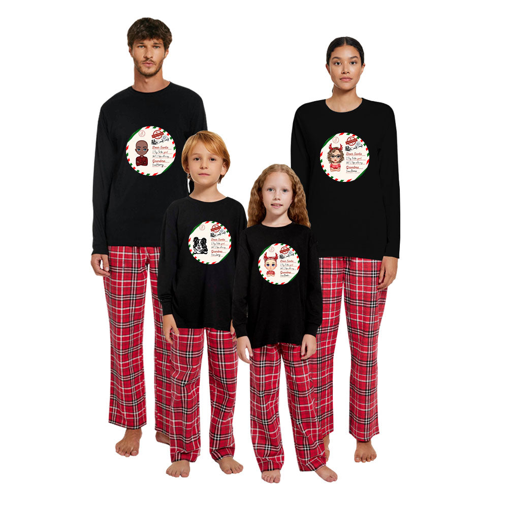 Dear Santa Matching Christmas Pajamas For Family And Pet