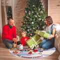 Diversified Snowy Weather & Family Personalized Christmas Tree Skirt