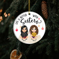 Doll Besties Forever Christmas Gift For Besties Sisters Siblings Personalized Circle Ornament