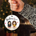 Doll Besties Forever Christmas Gift For Besties Sisters Siblings Personalized Circle Ornament