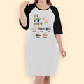 Eat Sleep Play Repeat Personalized Dog Night Gown For Woman