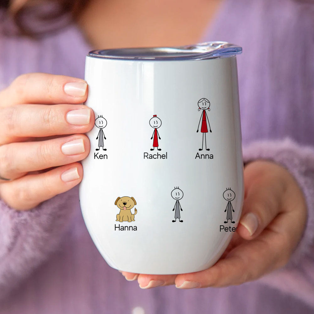 Family Belonging Custom Wine Tumbler