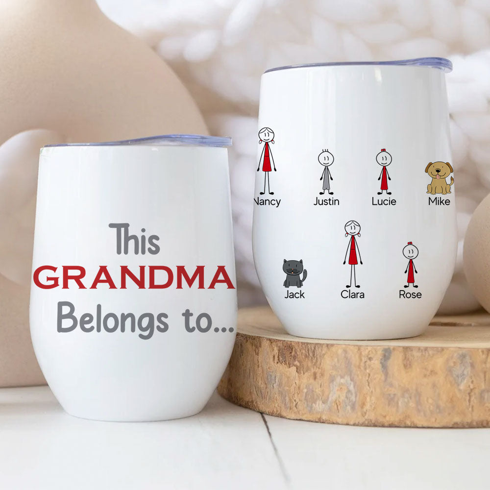 Family Belonging Custom Wine Tumbler