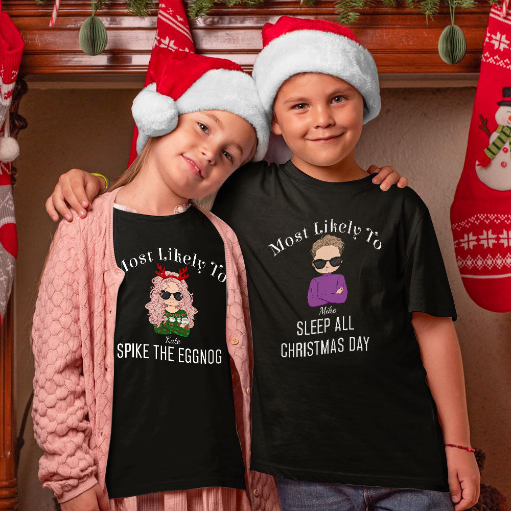 Family Christmas Shirt Most Likely To