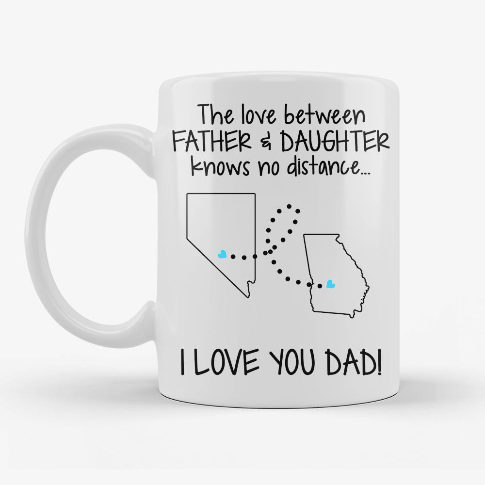 Father Daughter Distance Gift Personalized Mugs