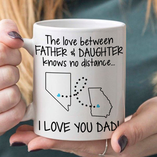 Father Daughter Distance Gift Personalized Mugs