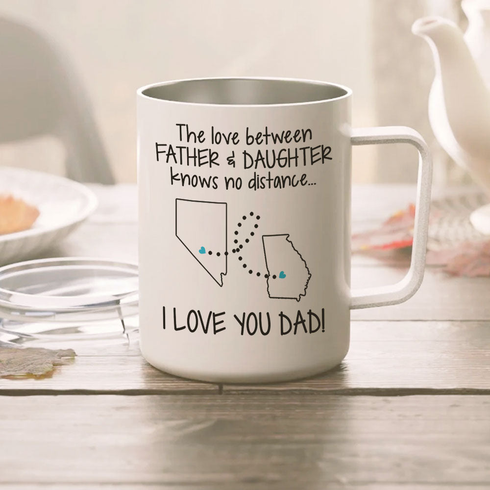 Father Daughter Distance Gift Personalized Mugs