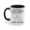 Father Daughter Distance Gift Personalized Mugs