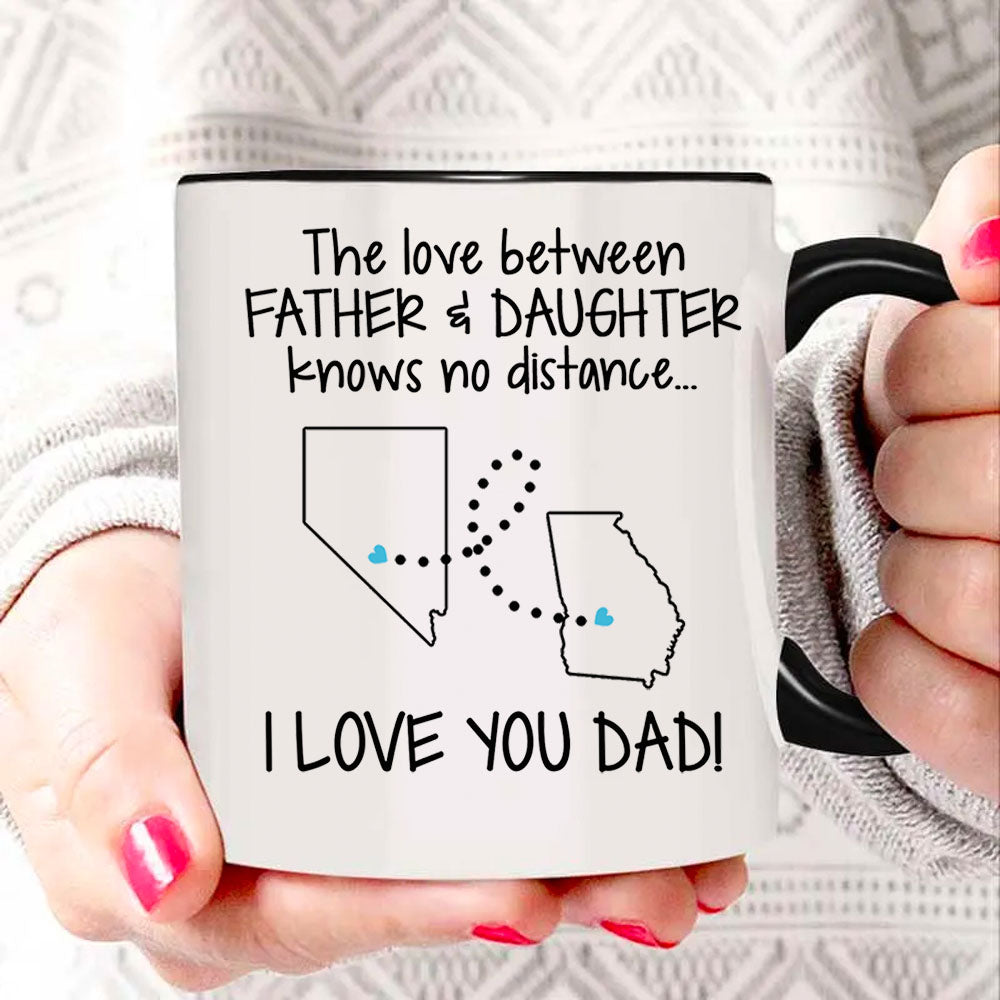 Father Daughter Distance Gift Personalized Mugs