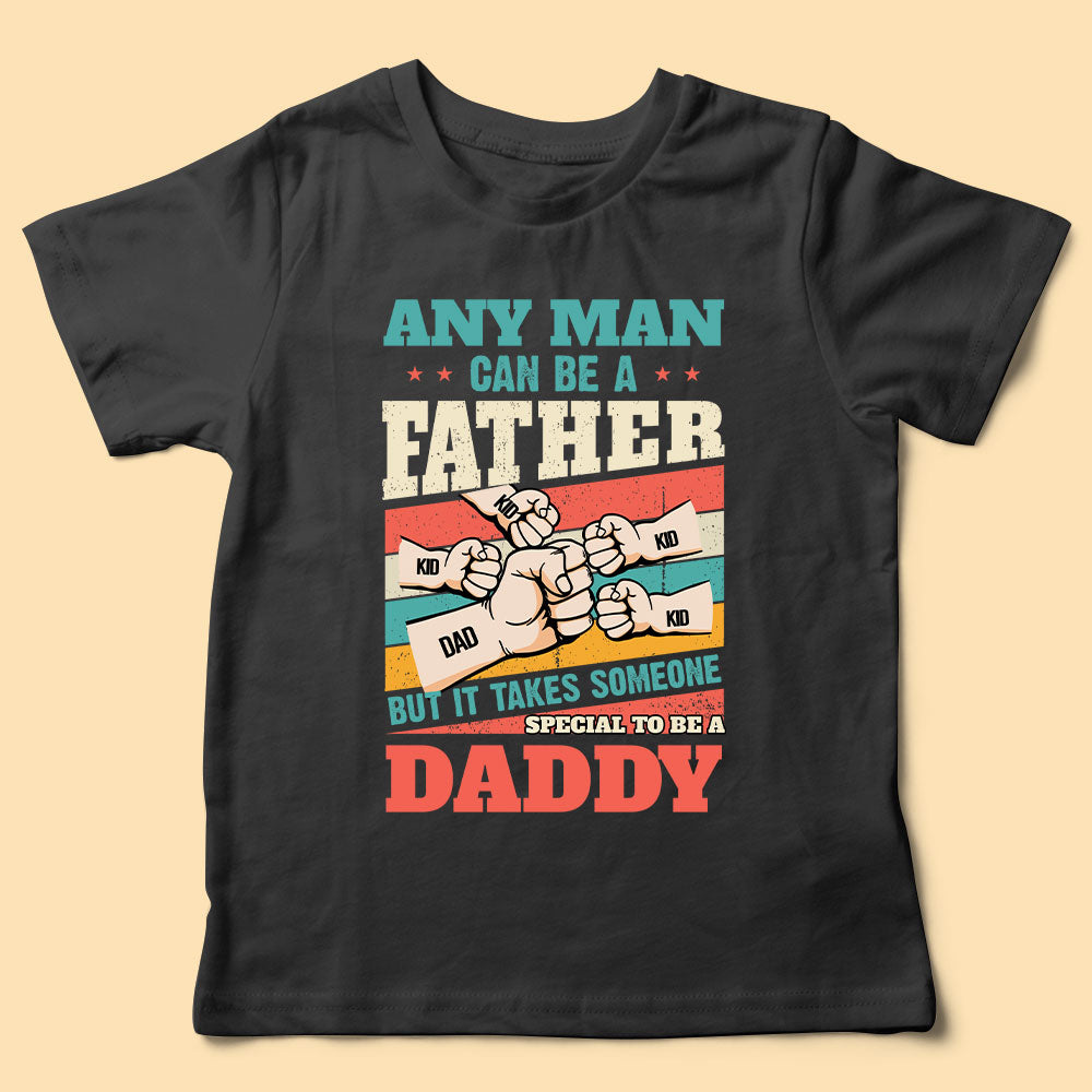 Father Hand Fist Bump Personalized Fathers Day Shirts