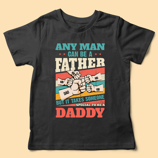 Father Hand Fist Bump Personalized Fathers Day Shirts