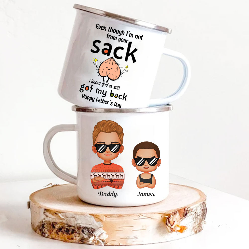 Father's Day Mug For Stepdad Even Though I'm Not From Your Sack