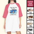 First They Steal Your Heart Then They Steal Your Bed & Sofa Personalized Dog Lover Night Gown For Woman