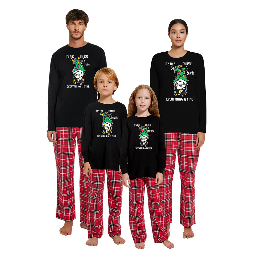 Funny Gnomes Matching Family Christmas Pajamas