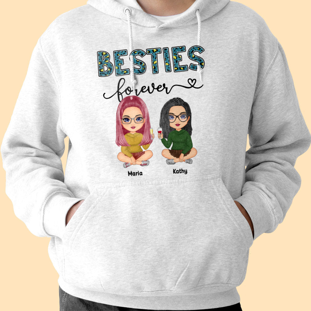 Gifting Ideas For Best Friend Besties Forever Personalized Shirt