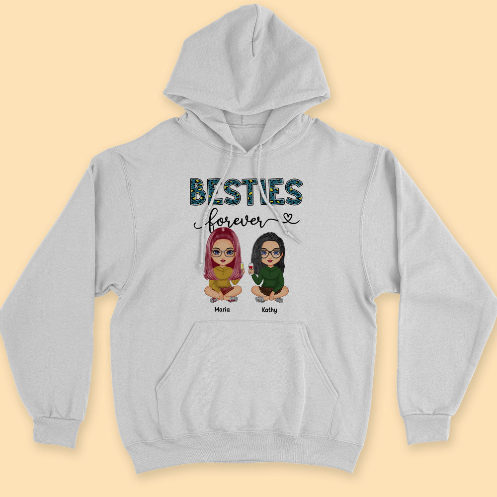 Gifting Ideas For Best Friend Besties Forever Personalized Shirt