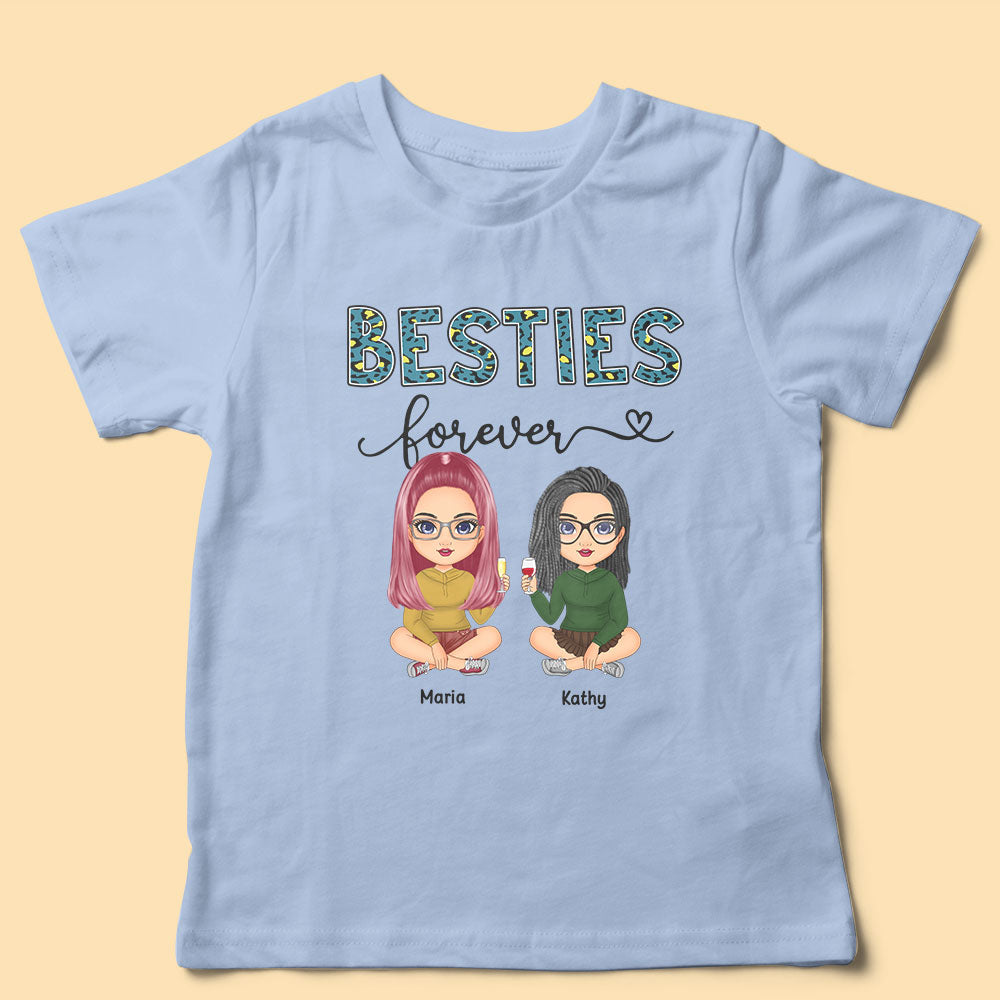 Gifting Ideas For Best Friend Besties Forever Personalized Shirt