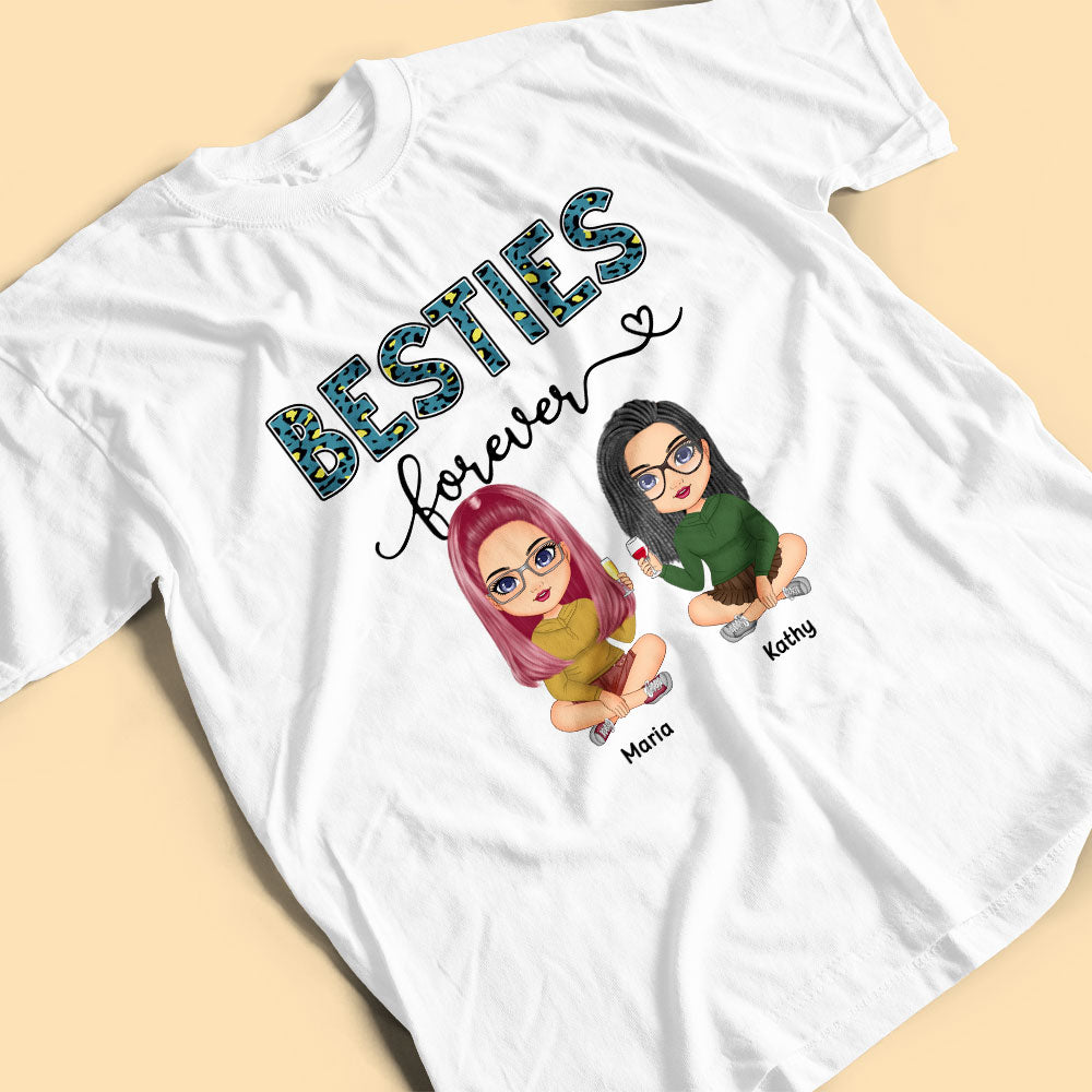 Gifting Ideas For Best Friend Besties Forever Personalized Shirt