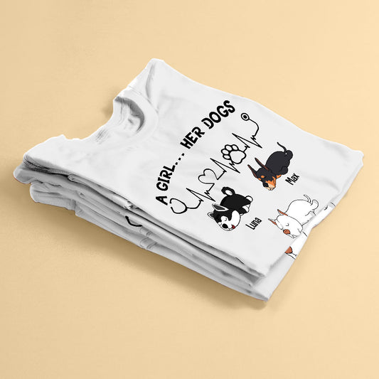 Gifts For Dog Owners A Girl Her Dog And Nurse Personalised T Shirts