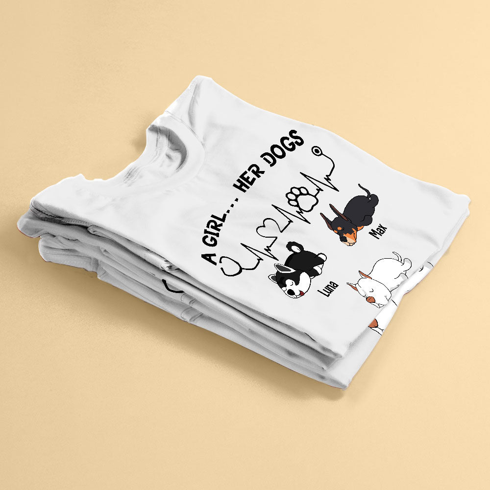 Gifts For Dog Owners A Girl Her Dog And Nurse Personalised T Shirts