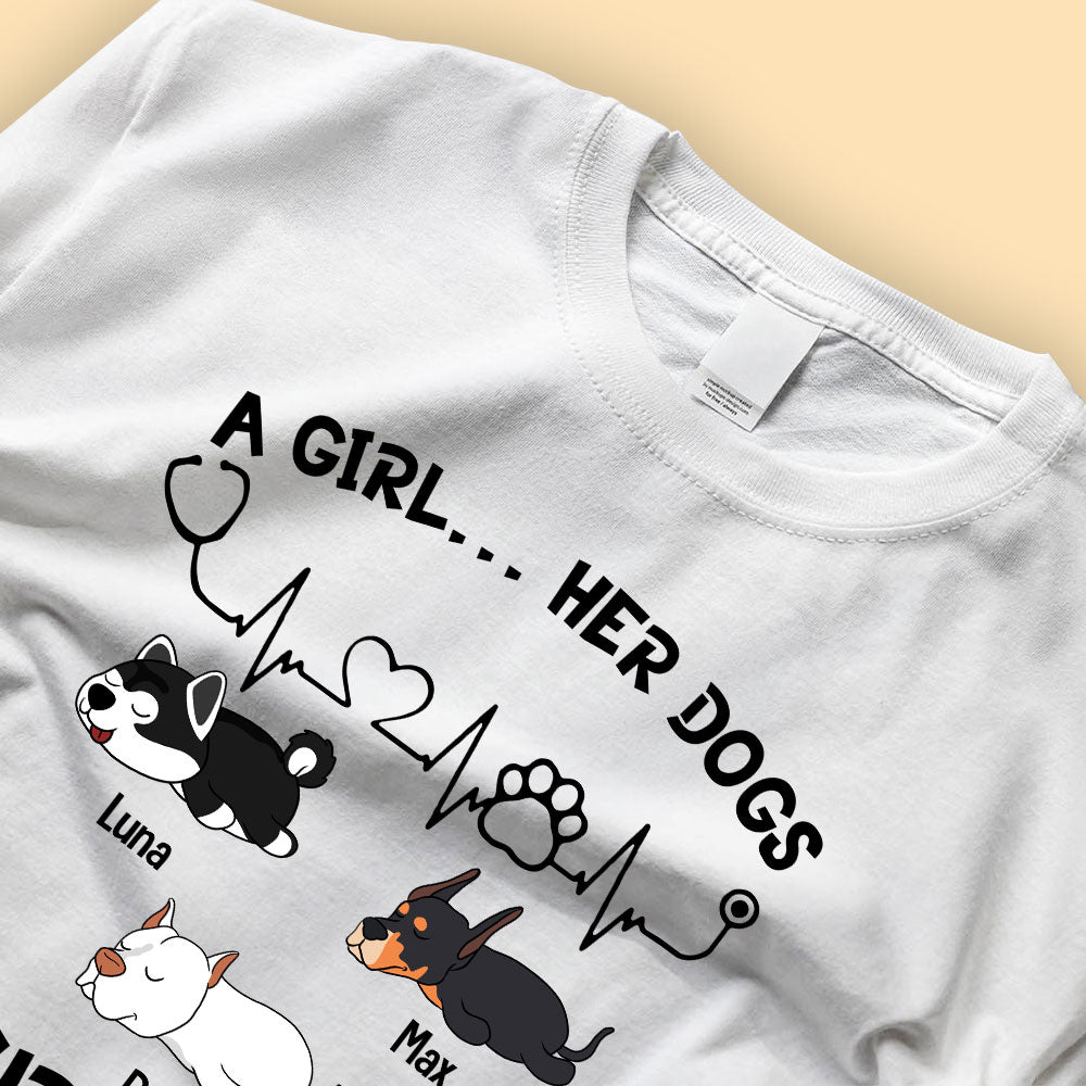 Gifts For Dog Owners A Girl Her Dog And Nurse Personalised T Shirts