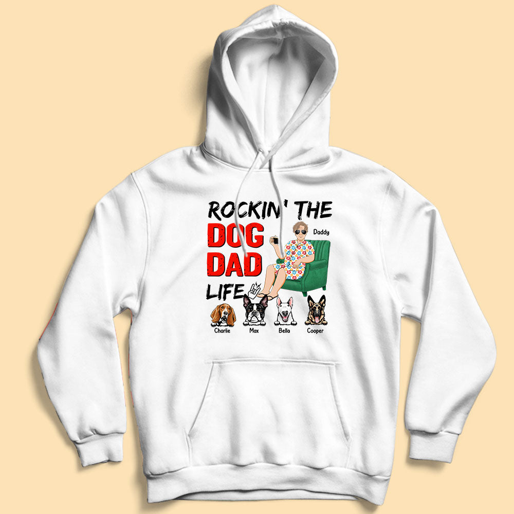 Gifts For Father’s Day Rocking The Dog Dad Life Personalized Shirt