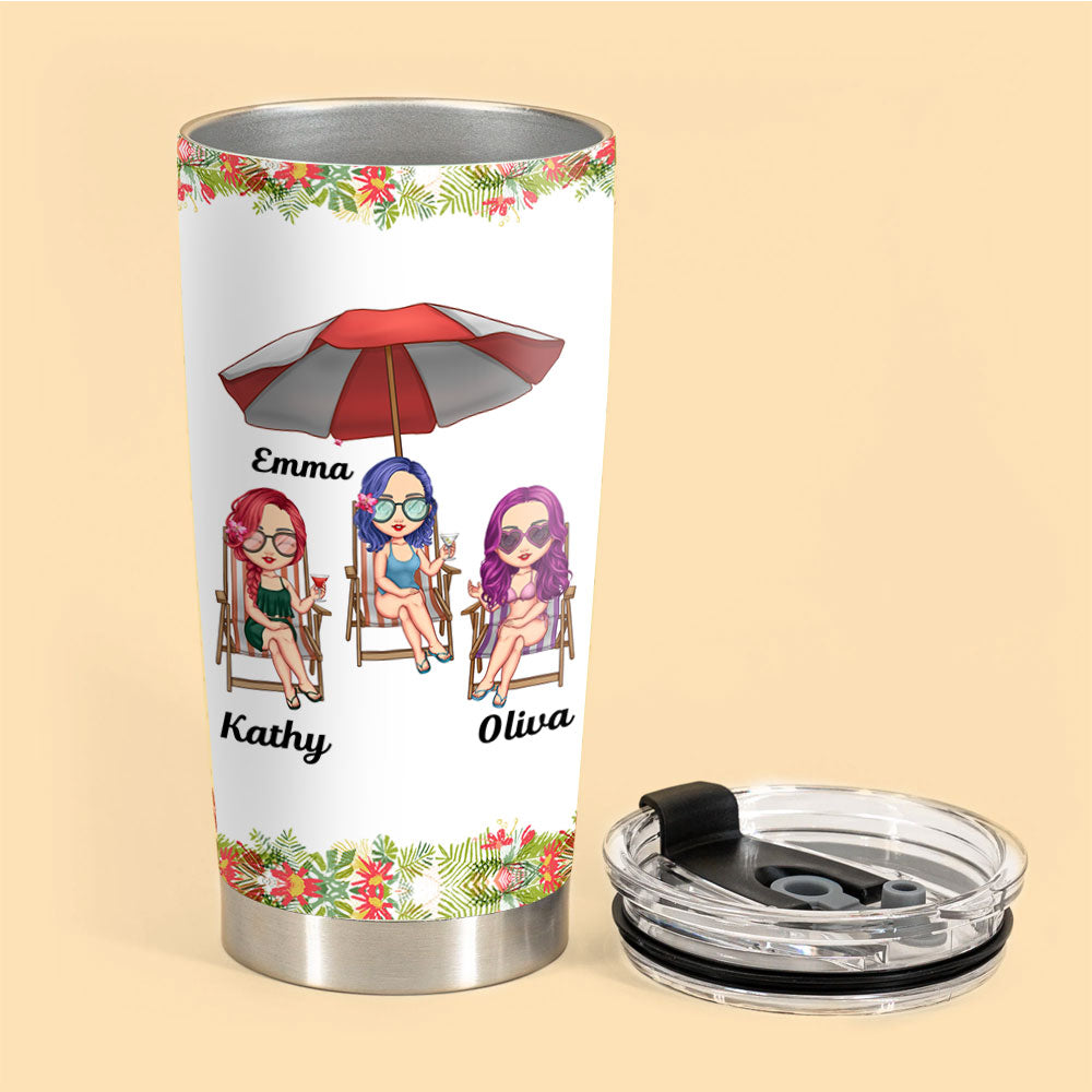 Gifts To Best Friends Beaches Booze And Besties Personalized Tumbler