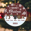 Glass Christmas Ornaments Meowy Christmas