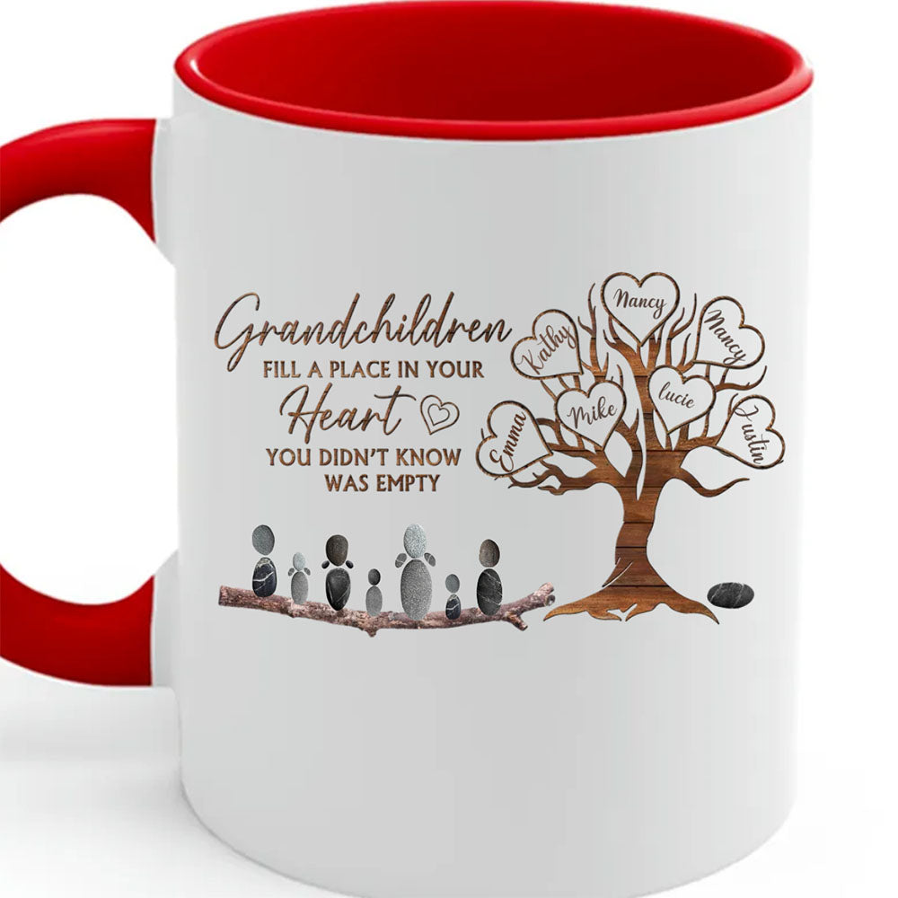 Grandchildren Fill a Space in Your Heart Custom Mug for Mother