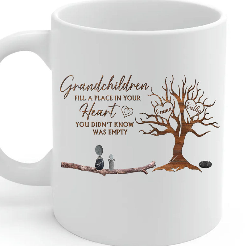 Grandchildren Fill a Space in Your Heart Custom Mug for Mother