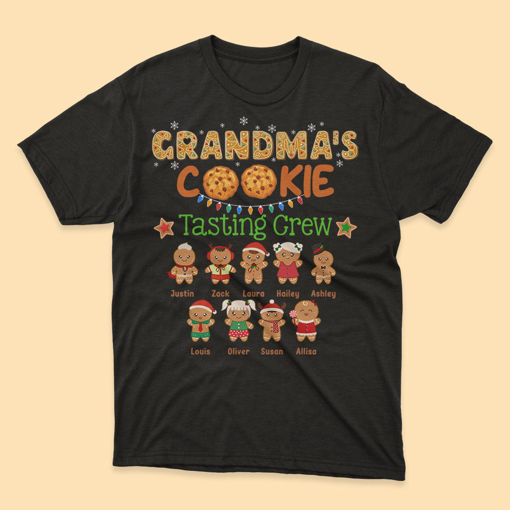 Grandma's Tasting Crew Personalized Matching Family Christmas Shirt